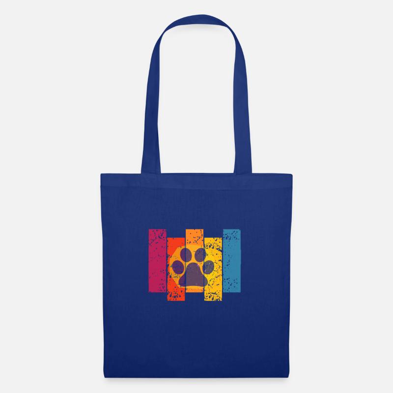 Hundepfote Bunt Hund - Stoffbeutel - Royalblau