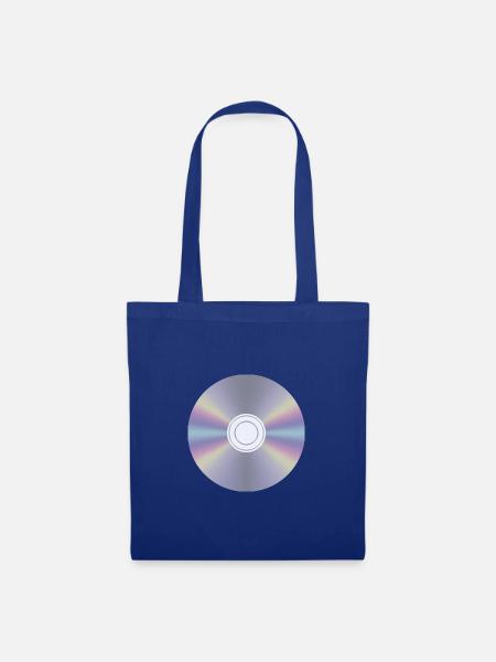 retro cd - Stoffbeutel - Royalblau