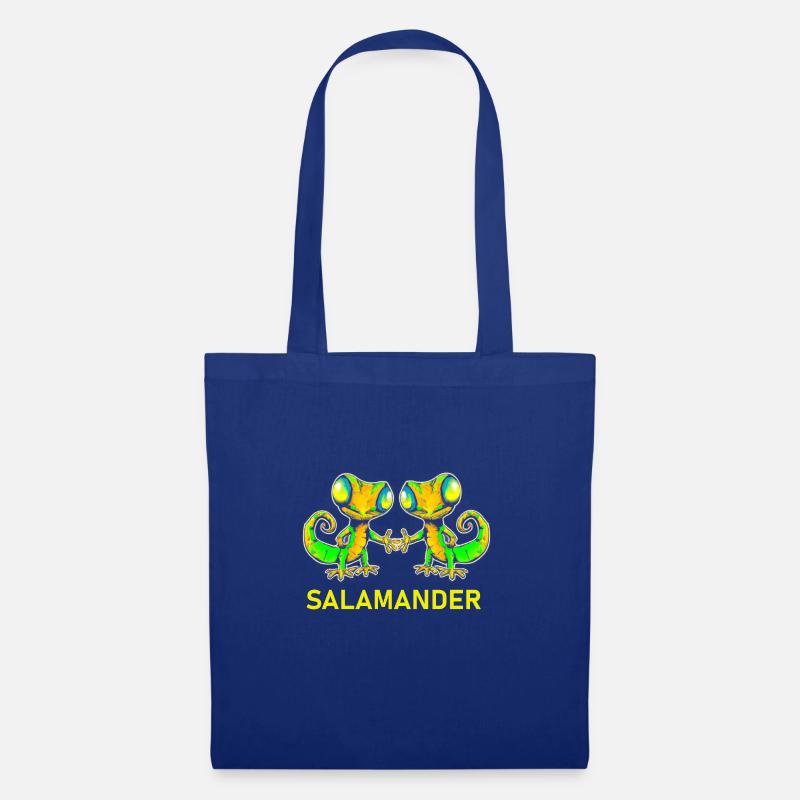Salamander Gecko Freunde - Stoffbeutel - Royalblau