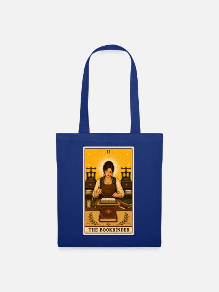 Buchbinderin | Handwerk Buch Tarot - Stoffbeutel - Royalblau