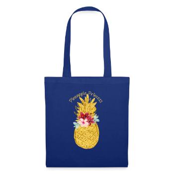 ananas princesse fleur d’ananas - Sac en tissu - bleu royal - Devant