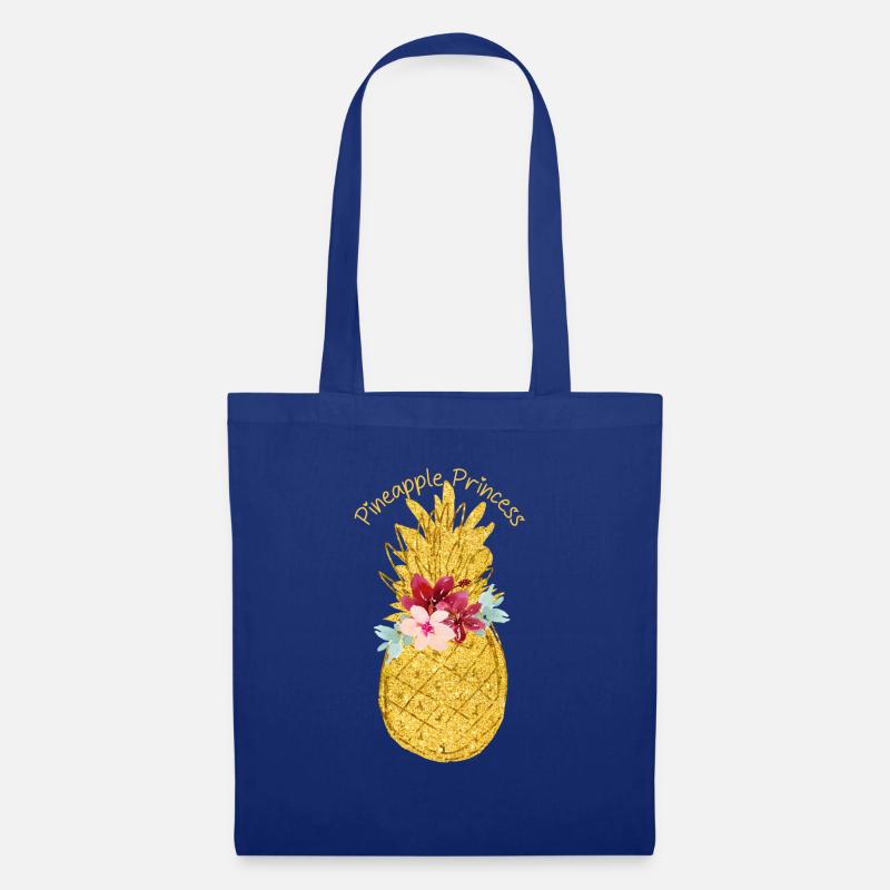 Ananas Prinzessin Ananas Blume - Stoffbeutel - Royalblau