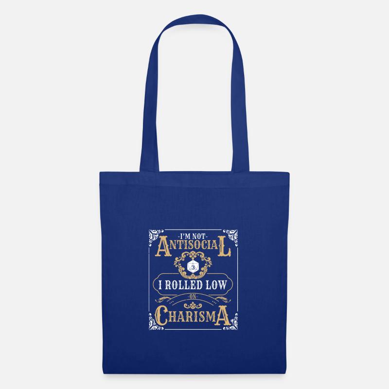 Nicht antisozial gerollte Low Charisma RPG Tabletop - Stoffbeutel - Royalblau
