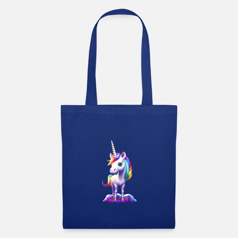 Süßes kleines Einhorn ist auf der Suche nach dir - Stoffbeutel - Royalblau