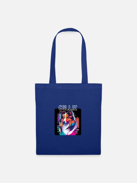 Graffiti Style - Cooler Collie 3 - Stoffbeutel - Royalblau