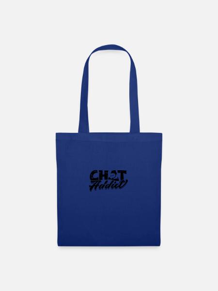 Chat Addict - Chat - Stoffbeutel - Royalblau