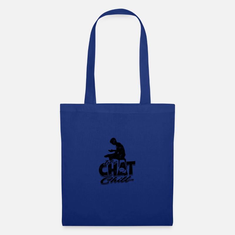Lass uns plaudern und chillen - Chat - Stoffbeutel - Royalblau