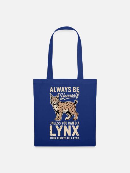Luchs Sprüche Luchse Lustiges Luchs Geschenk - Stoffbeutel - Royalblau