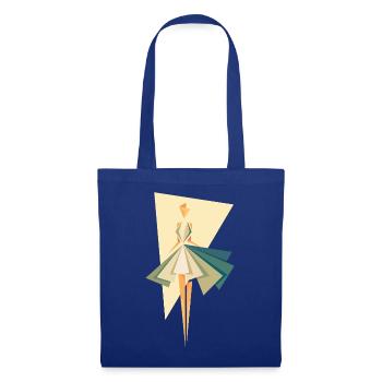 Abstrakte Modefigur – Geometrische Fashion Illustr - Stoffbeutel - Royalblau - Vorne