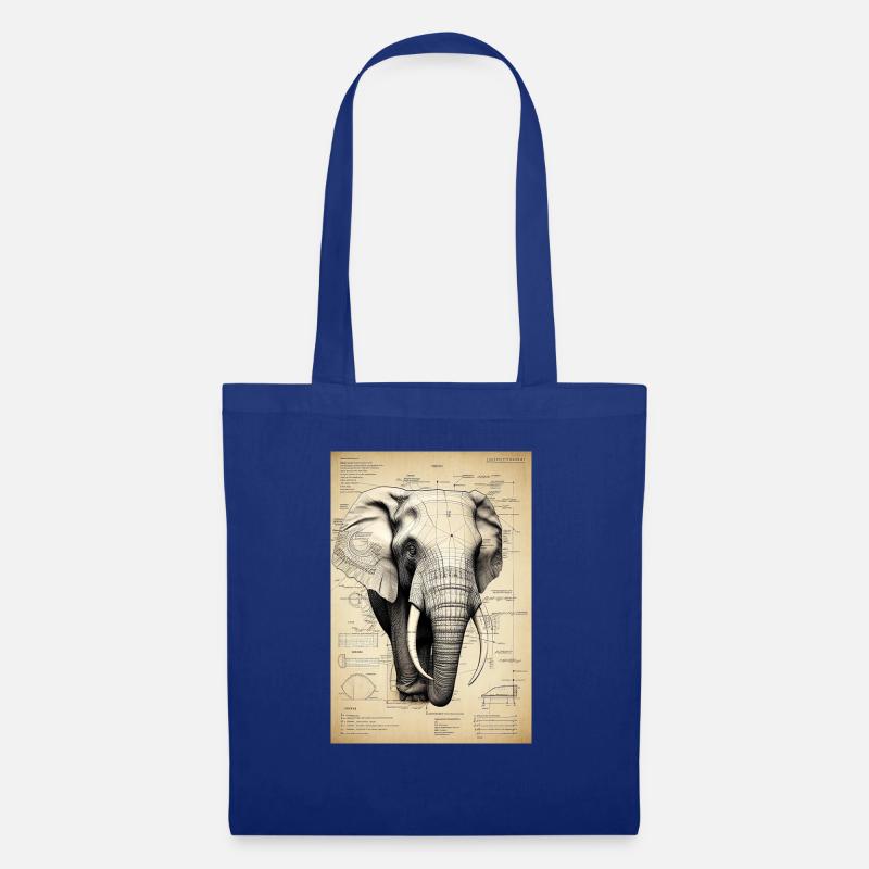 Elefant - Stoffbeutel - Royalblau