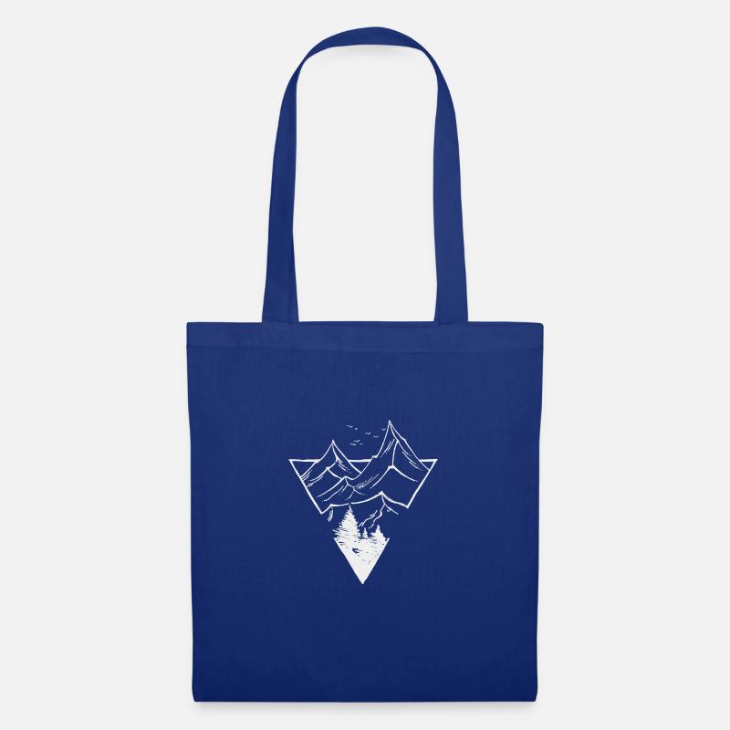 Triangle, Mountains & Forest - Tote Bag - royal blue