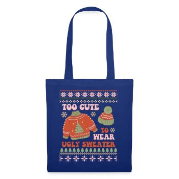 Pull de Noël moche - Sac en tissu - bleu royal - Devant