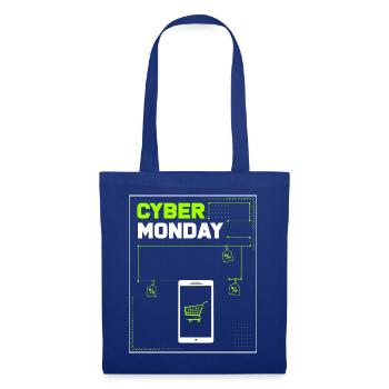 Kaufrausch Cyber Monday - Stoffbeutel - Royalblau - Vorne