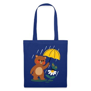Bear with umbrella - Tote Bag - royal blue - Front