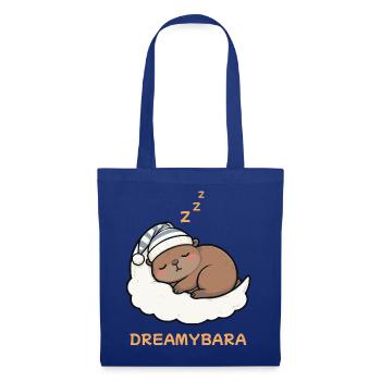 Capybara Dreamybara Black –Cute Sleep Night Shirt - Tote Bag - royal blue - Front