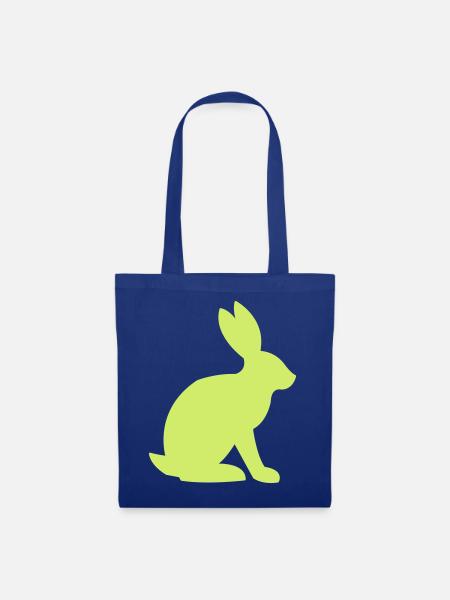 Hase Silhouette - Stoffbeutel - Royalblau