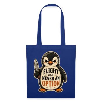 Flight Was Never An Option Brave Penguin Knife - Tote Bag - royal blue - Front