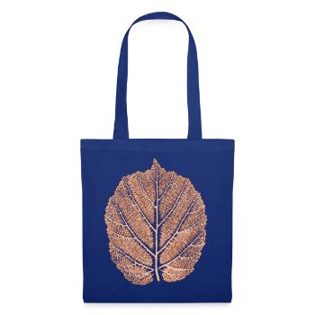 Haselnussblatt / Botanik Blätter - Wald & Natur - Stoffbeutel - Royalblau - Vorne