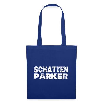 Schattenparker Auto Motorrad Spruch Lustig - Stoffbeutel - Royalblau - Vorne