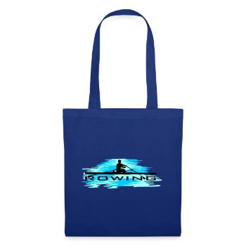 Rudern, Ruderer und Wasser - Stoffbeutel - Royalblau - Vorne