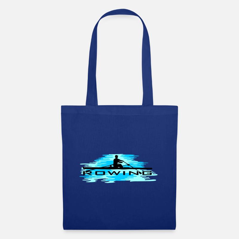 Aviron, rameur et eau - Sac en tissu - bleu royal