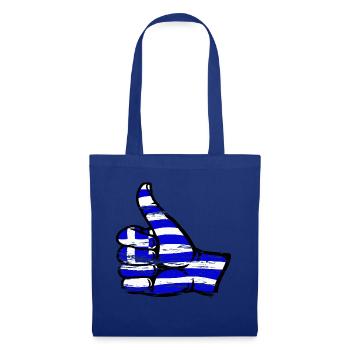 Drapeau de la Grèce OK Symbole utilisé - Sac en tissu - bleu royal - Devant