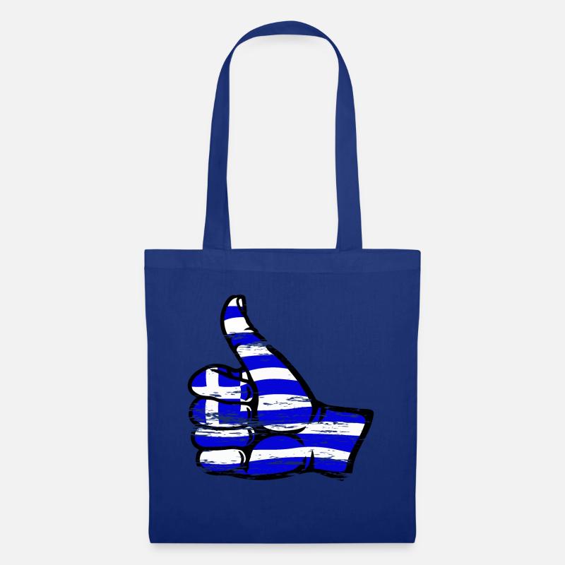 Drapeau de la Grèce OK Symbole utilisé - Sac en tissu - bleu royal