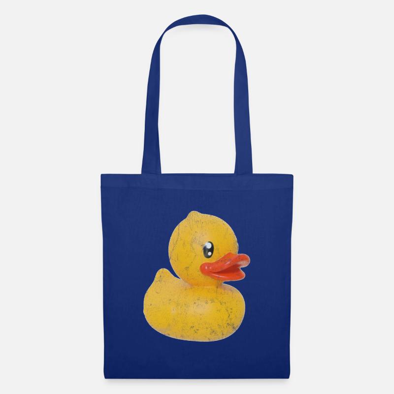 Retro Badeente - Stoffbeutel - Royalblau