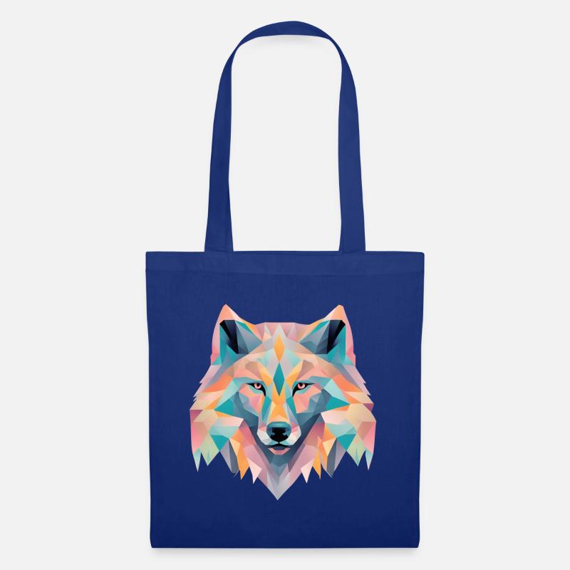 Geometric wolf gift - Tote Bag - royal blue