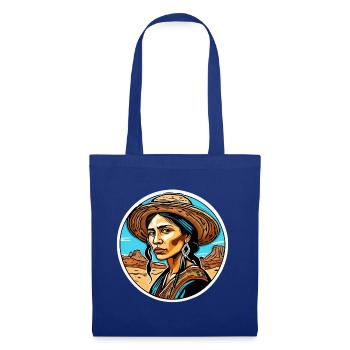 Mujer en el desierto - Sac en tissu - bleu royal - Devant