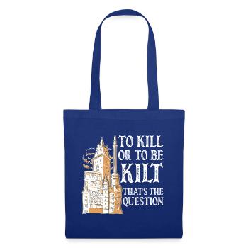 Schottischer Kilt Tracht - Schottenrock Schottland - Stoffbeutel - Royalblau - Vorne