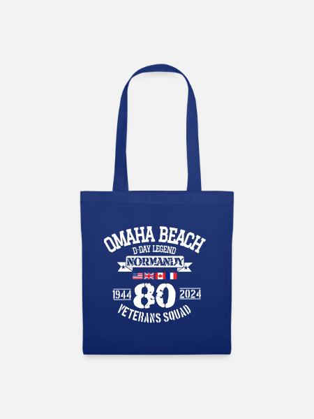 D Day Omaha 80th anniversary - Stoffbeutel - Royalblau