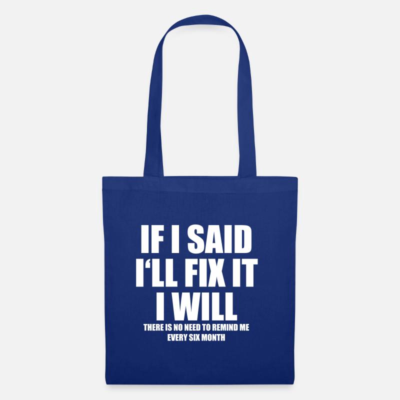 I Fix It - Stoffbeutel - Royalblau