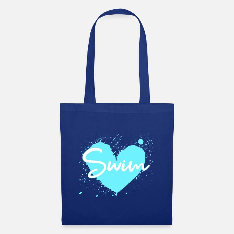 Ich liebe Schwimmen - Stoffbeutel - Royalblau