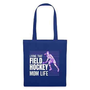 Retro Hockey - Feldhockey Mama - Stoffbeutel - Royalblau - Vorne