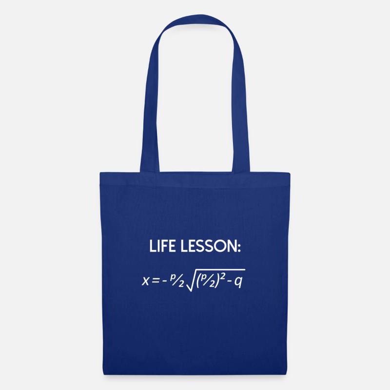 pq - Formel Life Lesson Matheformel - Stoffbeutel - Royalblau