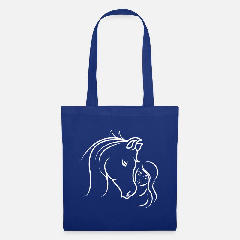 Tête de cheval cavalier - Sac en tissu - bleu royal