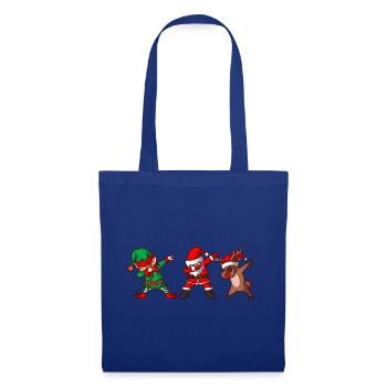 Dabbing Weihnachtsmann Weihnachten Xmas - Stoffbeutel - Royalblau - Vorne