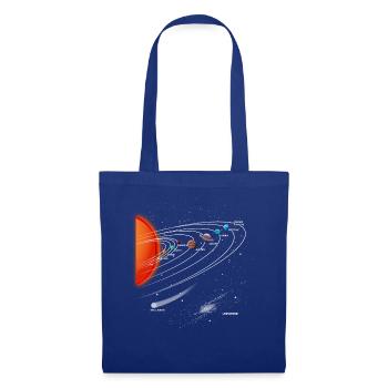 Astronomie de la Voie lactée des planètes du système solaire - Sac en tissu - bleu royal - Devant