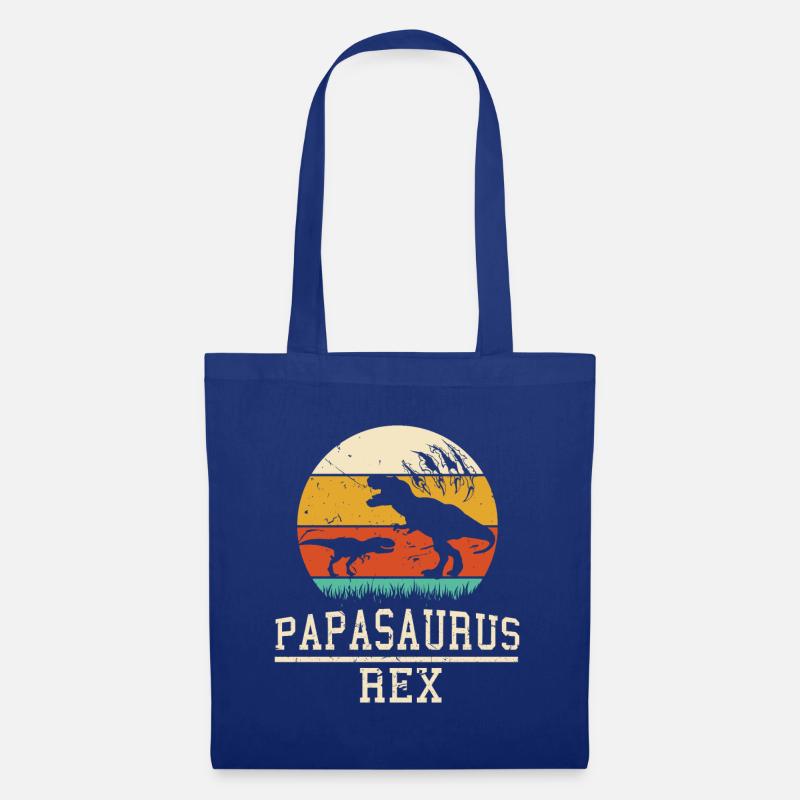 Papasaurus Rex Vater Papa Dad - Stoffbeutel - Royalblau