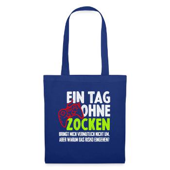 Gamer Zocken Zocker PC Konsole Teenager - Stoffbeutel - Royalblau - Vorne