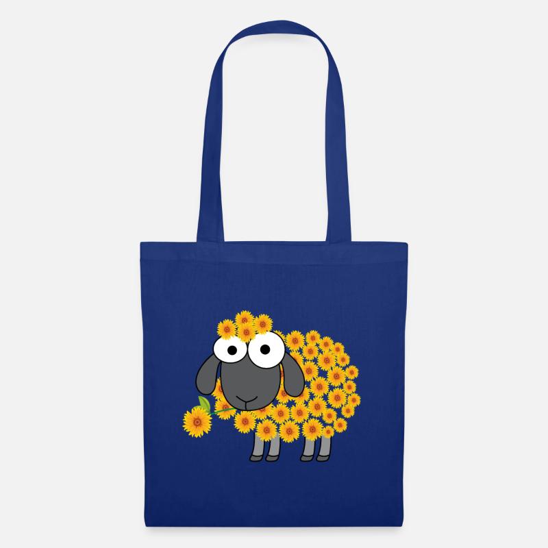 Sheep flower design for a sheep lover - Tote Bag - royal blue