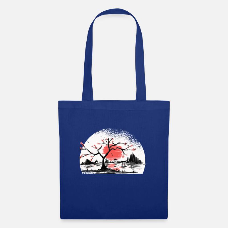 Japan Garten Japanisches Torii Japan Samurai - Stoffbeutel - Royalblau