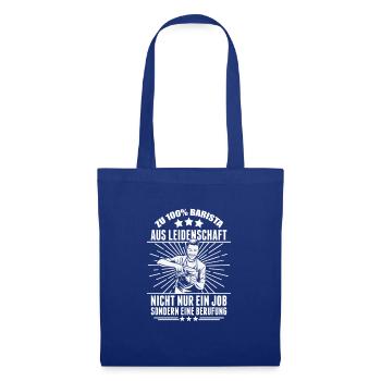Zu 100% Barista - Stoffbeutel - Royalblau - Vorne