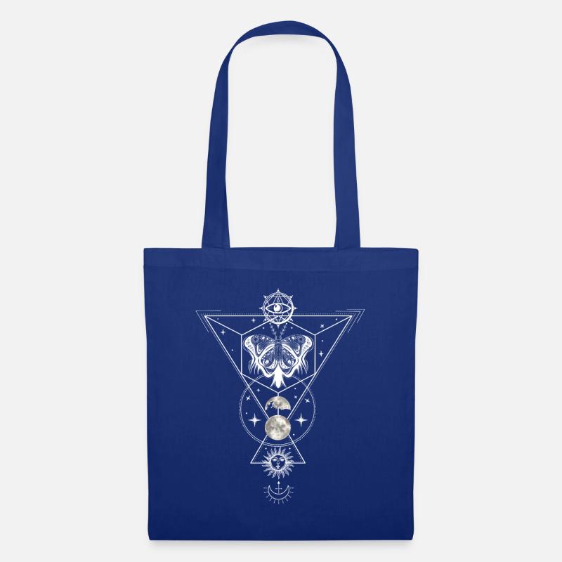 Witchcraft Tattoodesign Craft Inked Art Motte Moon - Stoffbeutel - Royalblau