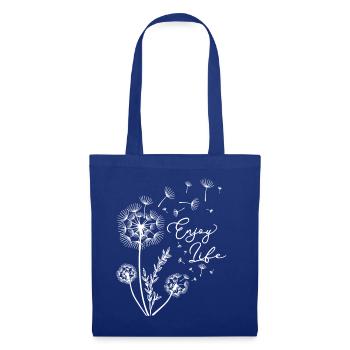 Enjoy Pusteblume Life Löwenzahn Sommer Frühling - Stoffbeutel - Royalblau - Vorne