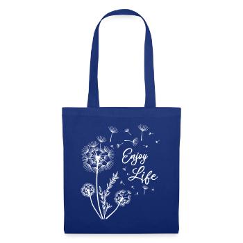 Enjoy Pusteblume Life Löwenzahn Sommer Frühling - Stoffbeutel - Royalblau - Vorne