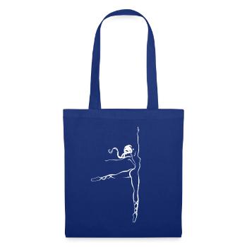 Ballett Ballerina Tanzen Hobby Tänzerin Line Art - Stoffbeutel - Royalblau - Vorne