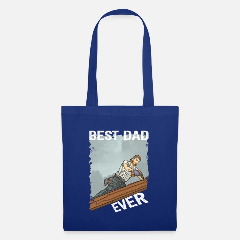 Best Dad Ever Dachdecker Vatertag Herrentag - Stoffbeutel - Royalblau