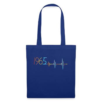 Battements de coeur 1965 Rétro Millésime 1965 année de construction ECG - Sac en tissu - bleu royal - Devant